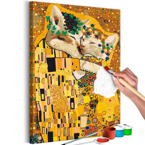 Mal selv billede - Kissing Cats 40 x 60 cm