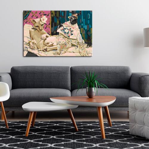 Mal selv billede - Lady Cat 60 x 40 cm