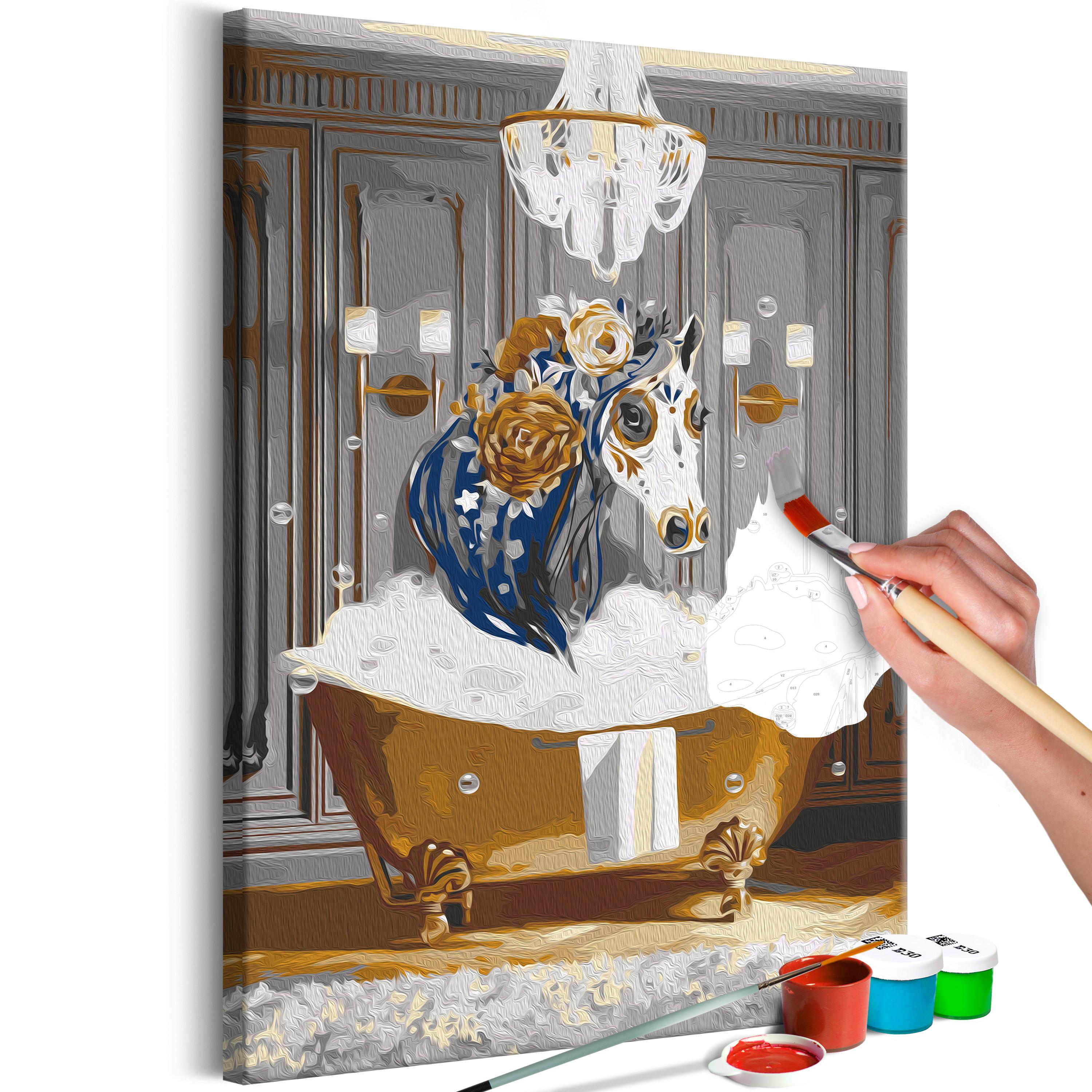 Mal selv billede - Bathing Horse 40 x 60 cm
