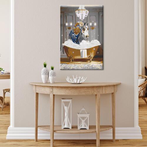 Mal selv billede - Bathing Horse 40 x 60 cm
