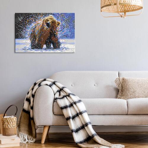 Mal selv billede - Misty Bear 60 x 40 cm