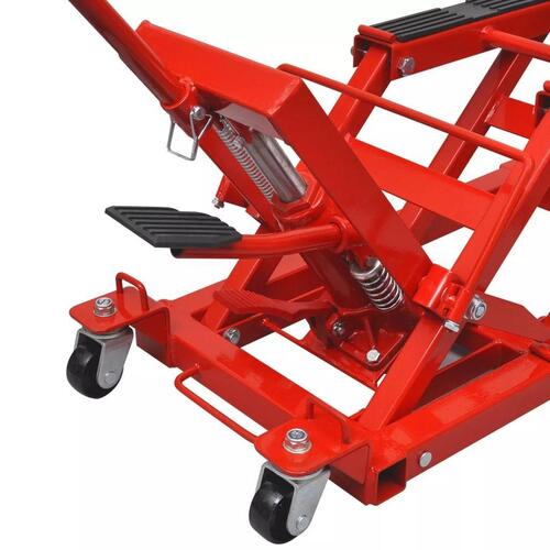 Hydraulisk donkraft til motorcykel og ATV 680 kg rød