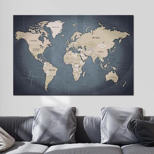 Billede - World Map: Shades of Grey