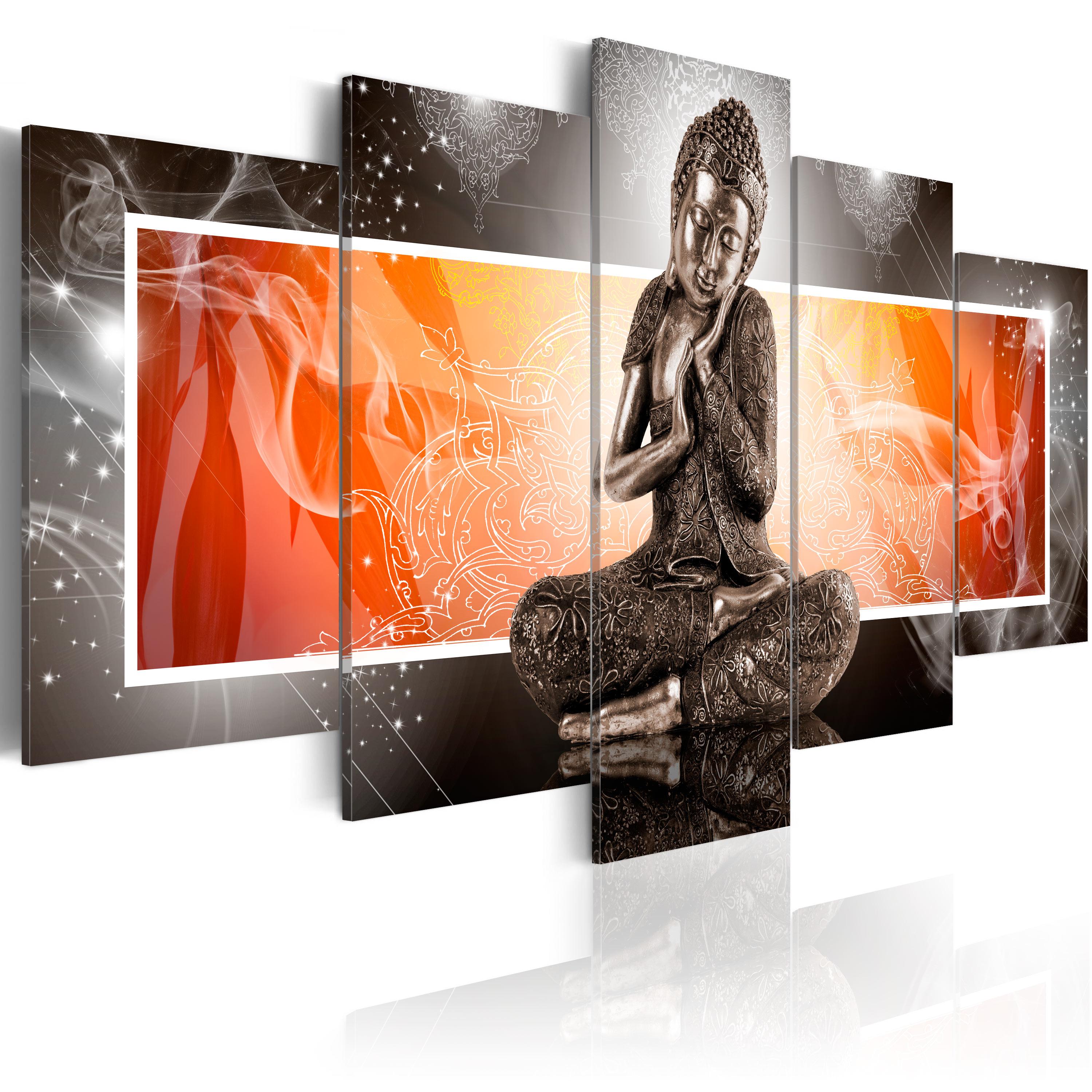 Billede - Buddha and ornaments - 100 x 50 cm - Premium Print