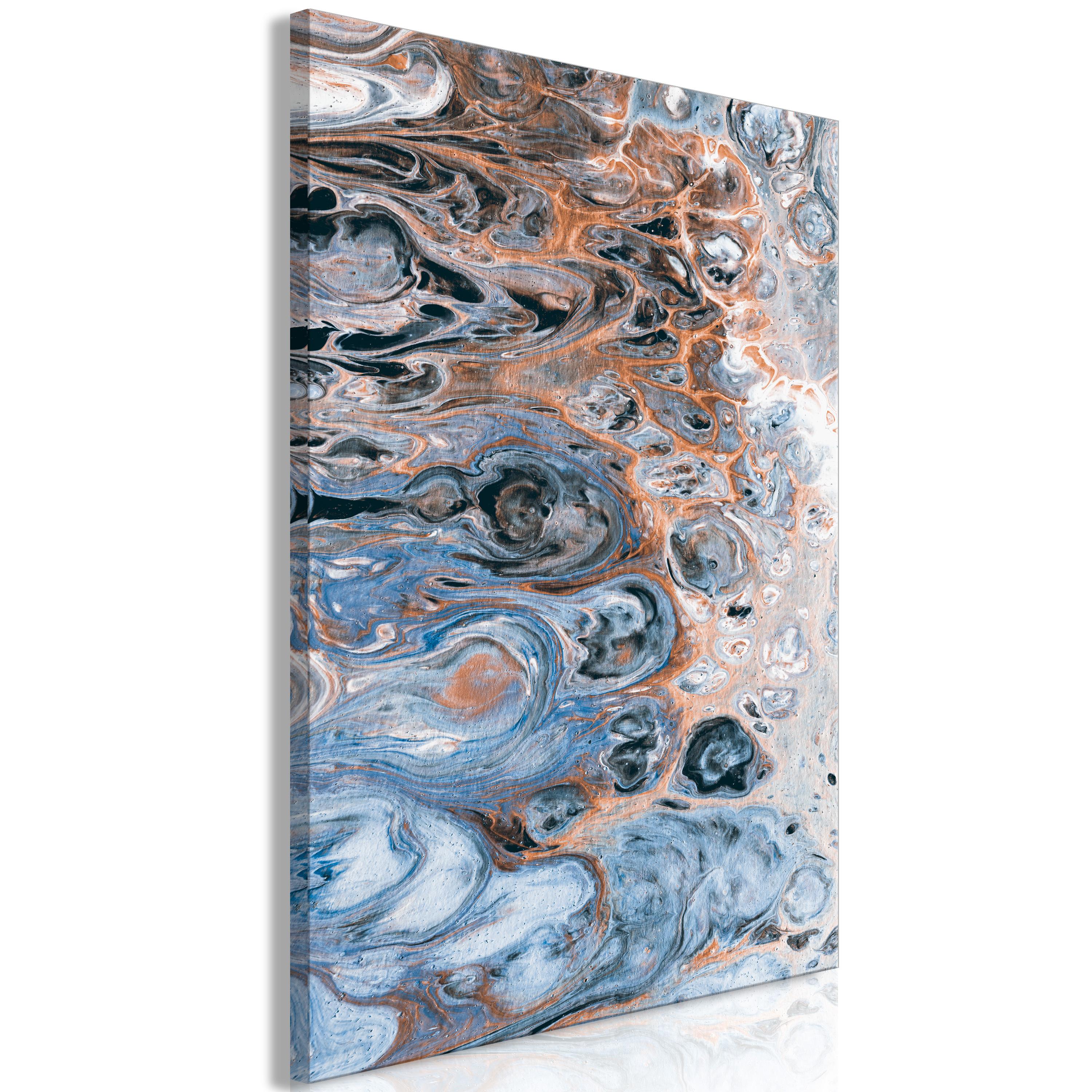 Billede - Sienna Blue Marble (1 Part) Vertical - 60 x 90 cm - Premium Print