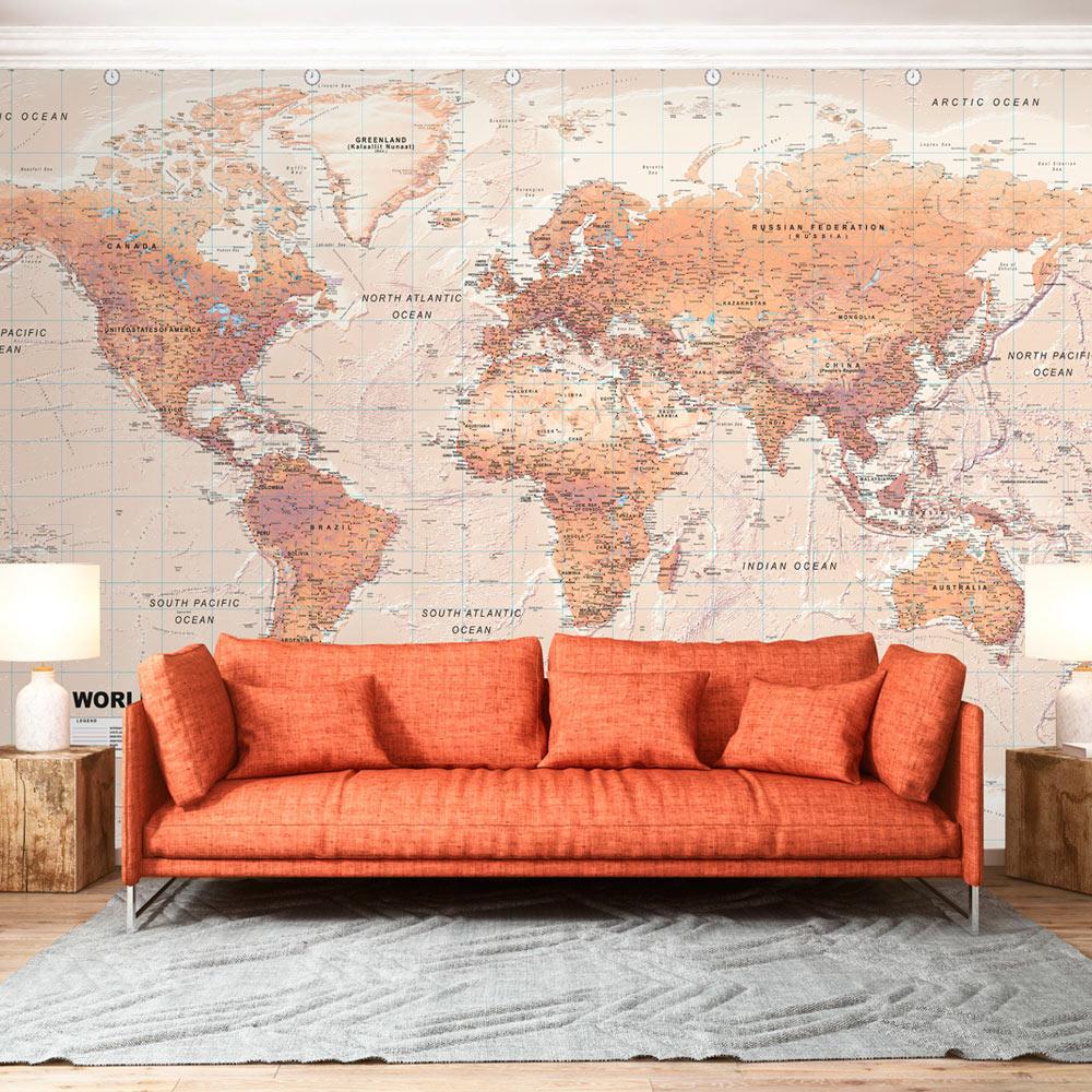 Fototapet - Orange World - 200 x 140 cm - Premium