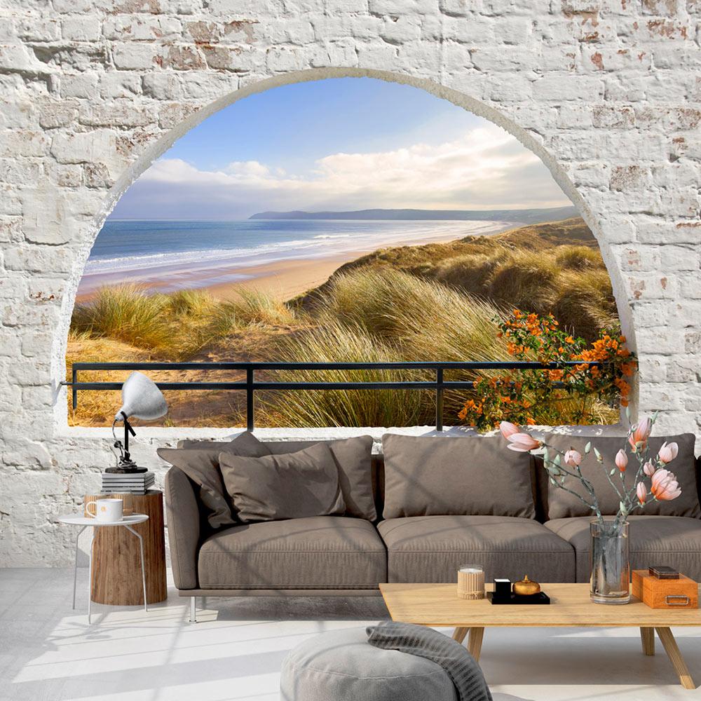 Fototapet - Hidden Beach - 441 x 315 cm - Selvklæbende