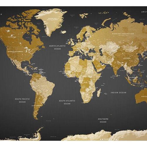 Fototapet - World Map: Modern Geography