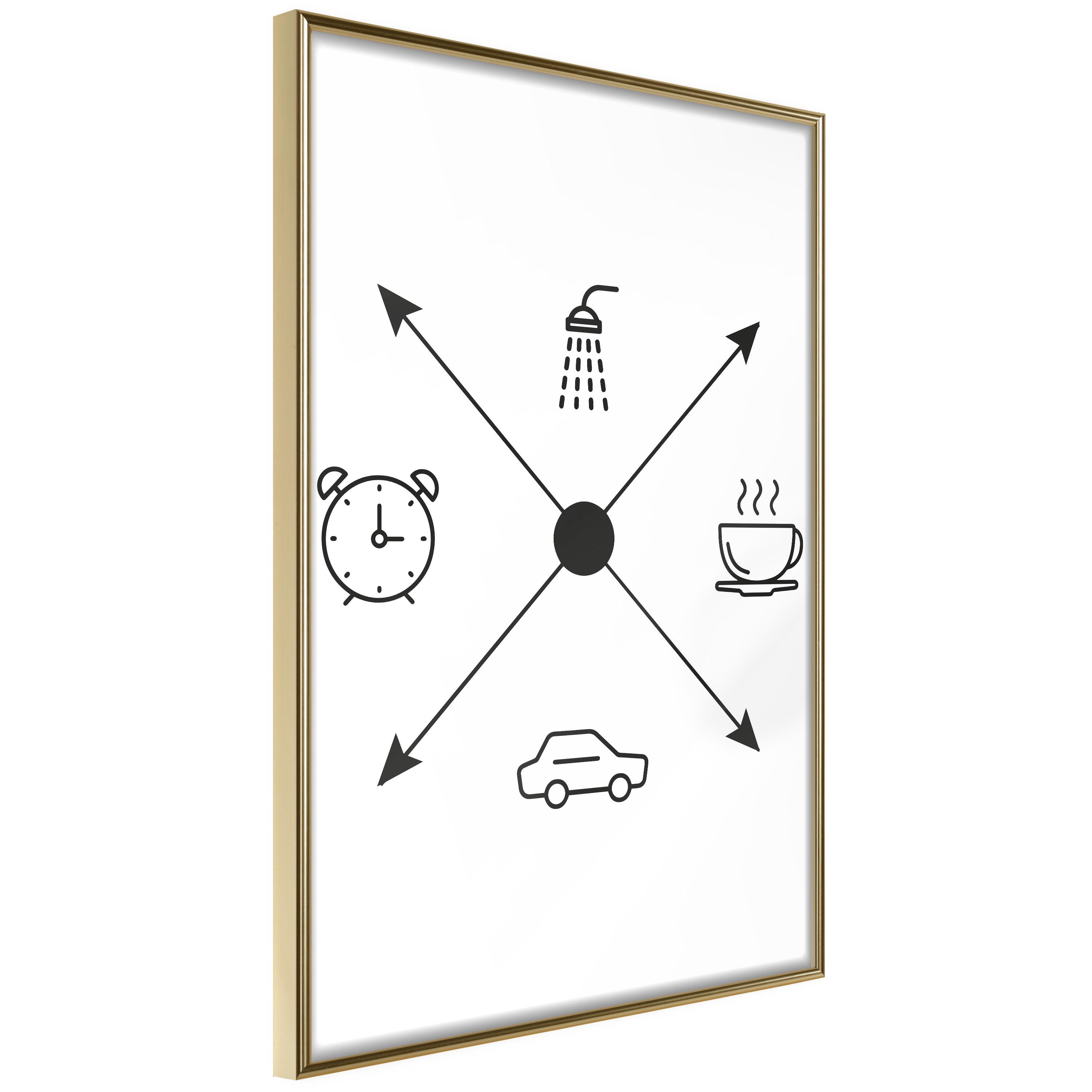 Plakat - Daily Schedule - 20 x 30 cm - Guldramme