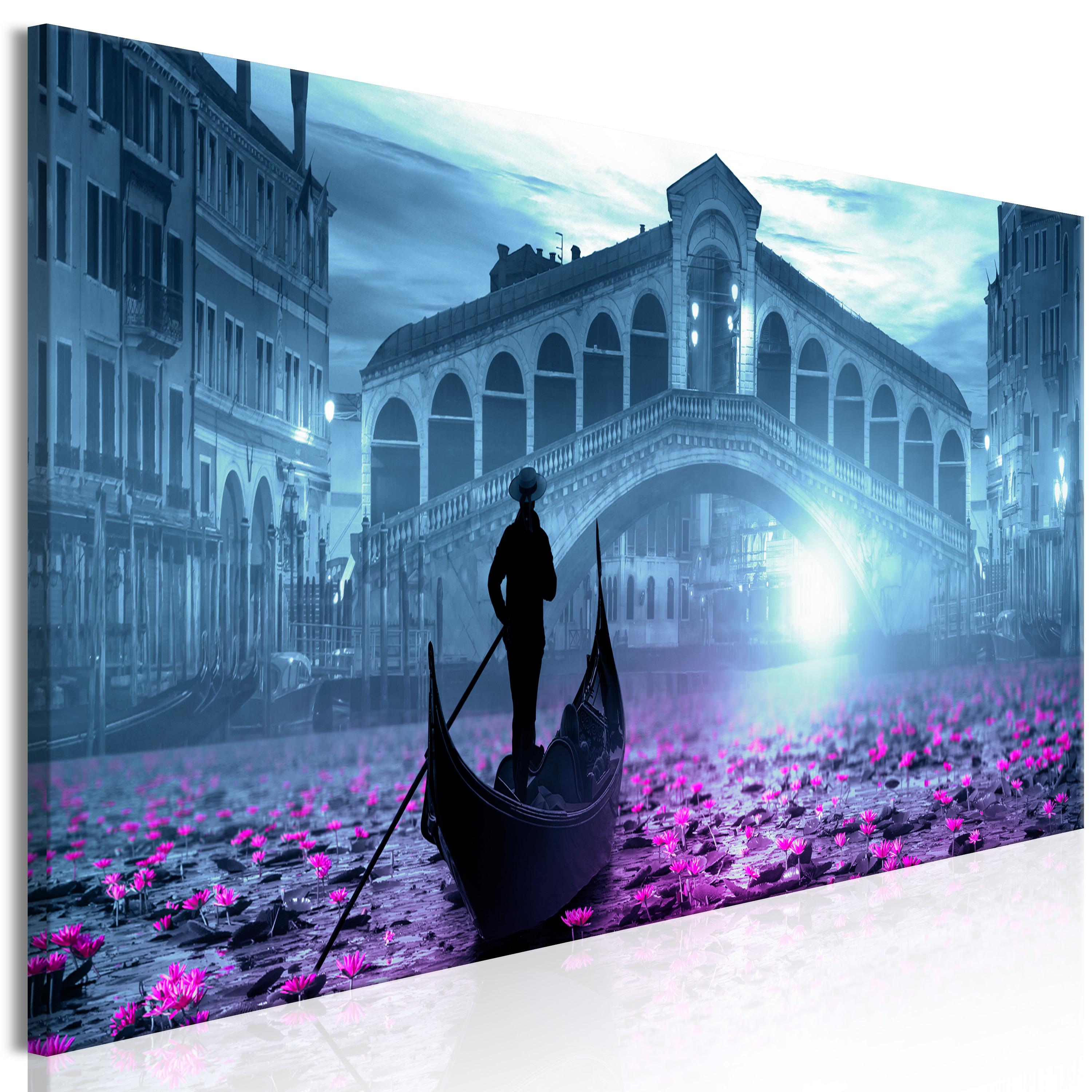 Billede - Magic Venice (1 Part) Narrow Blue - 150 x 50 cm - Premium Print