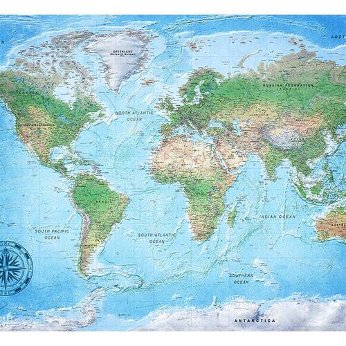 Fototapet - World Map: Traditional Cartography