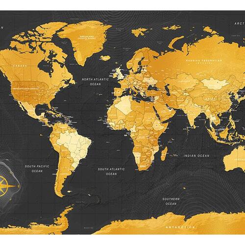 Fototapet - Map: Golden World