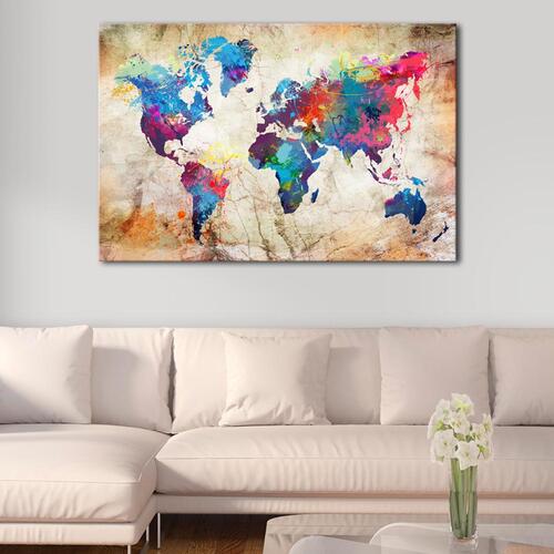 Billede på kork - World Map: Urban Style