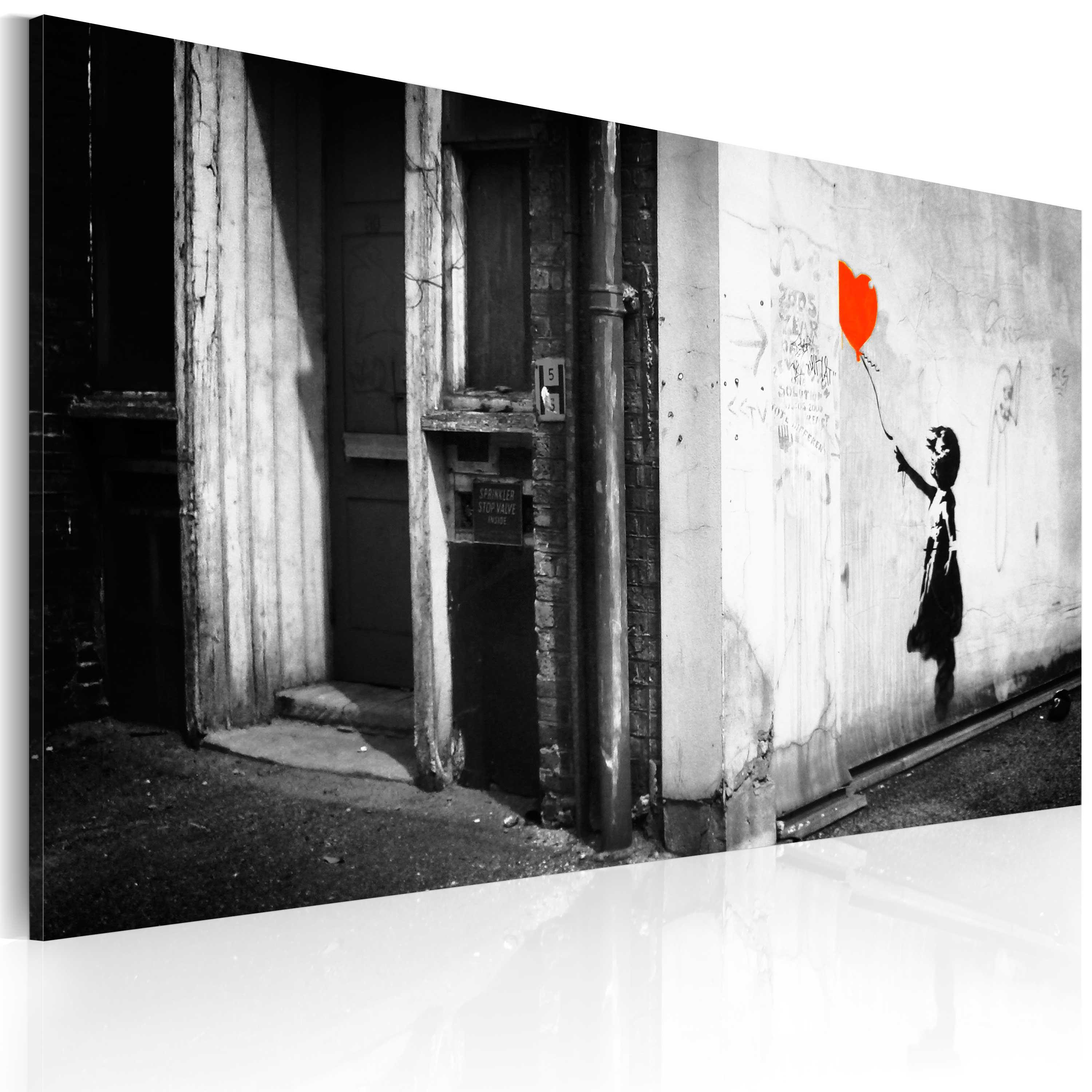 Billede - Girl with balloon (Banksy) - 30 x 20 cm - Premium Print