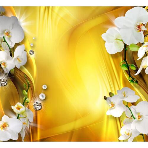 Fototapet - Orchid in Gold