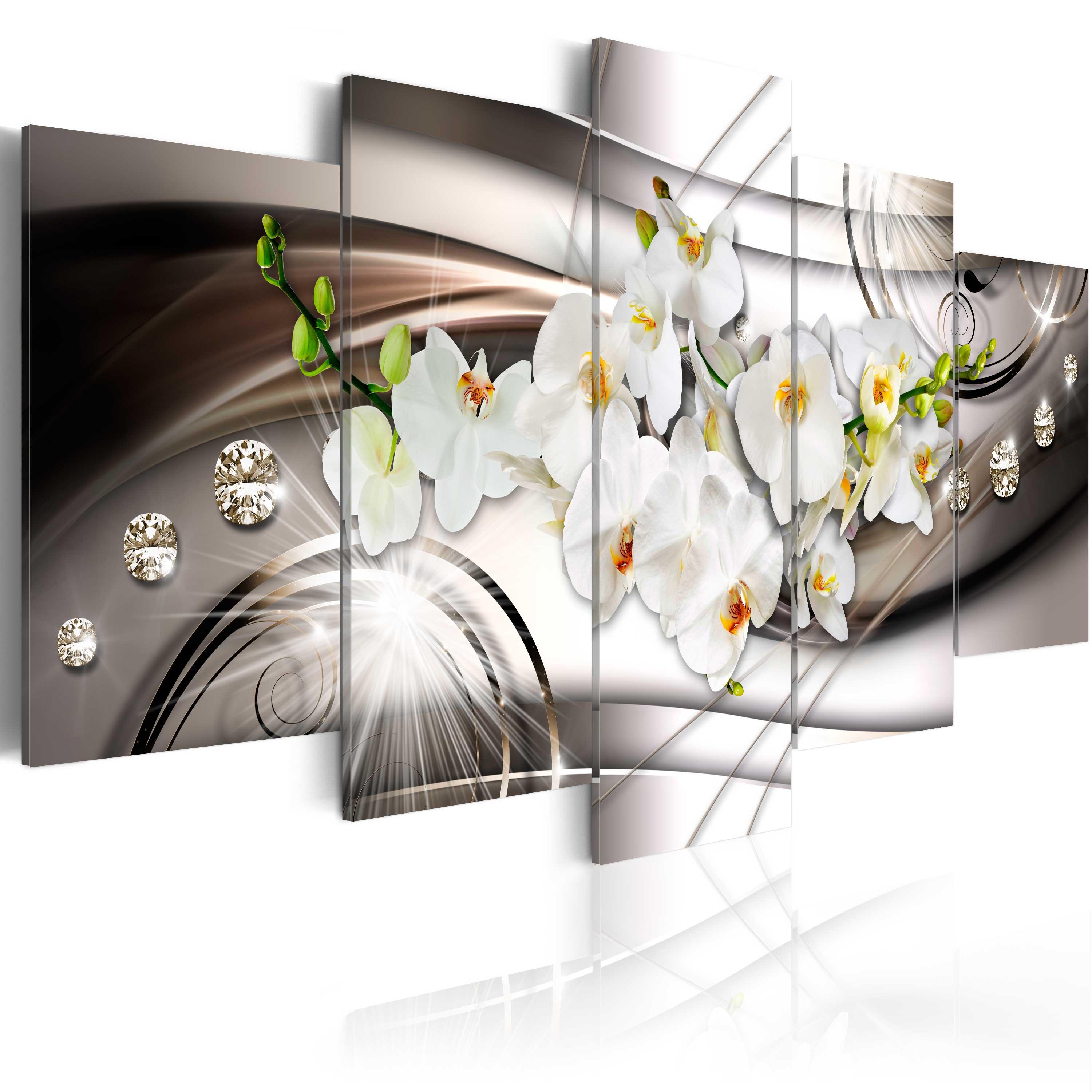 Billede -  Orchid with Diamonds - 200 x 100 cm - Premium Print