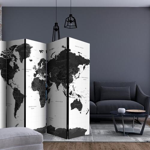 Skærmvæg - Black and White Map II
