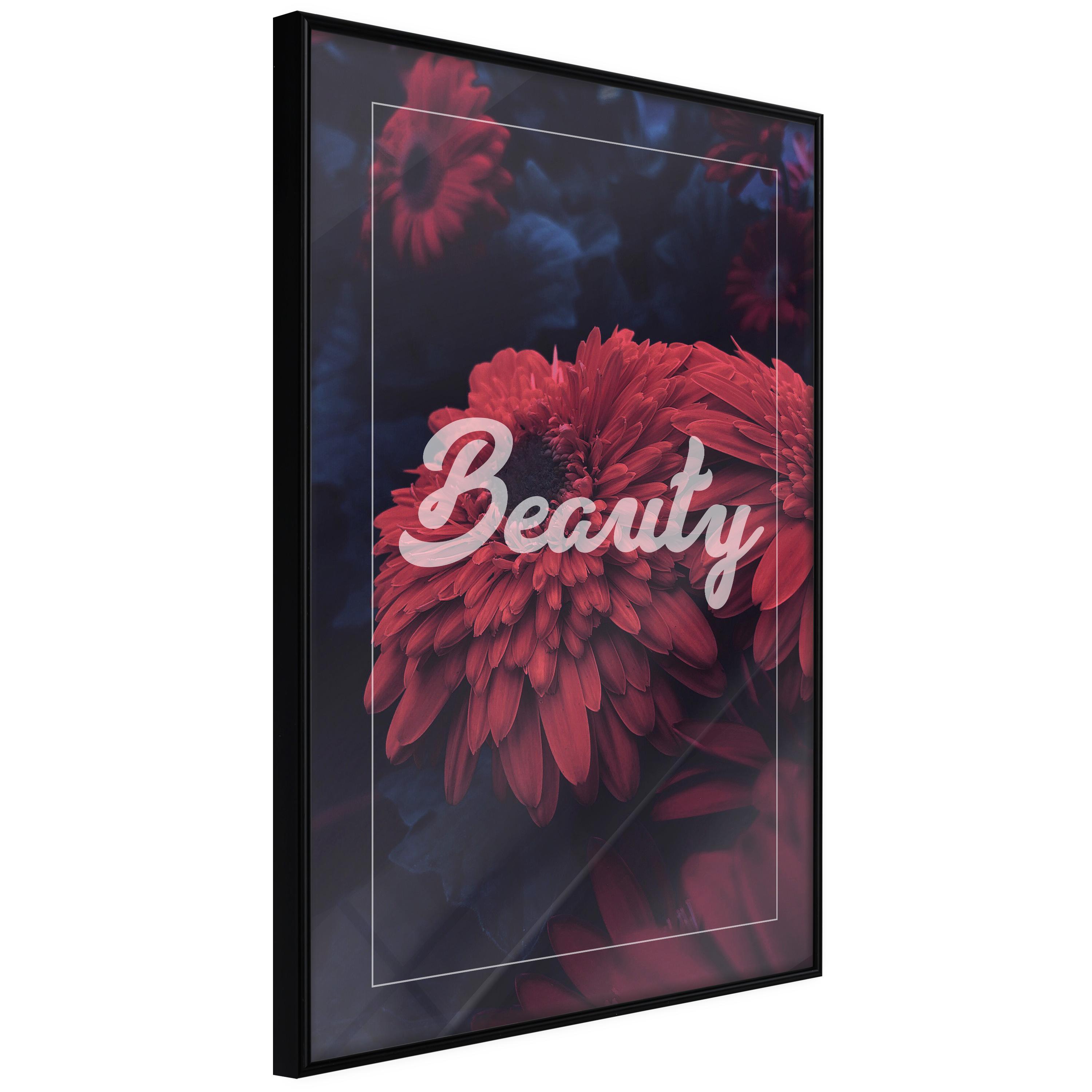 Plakat - Beauty - 20 x 30 cm - Sort ramme