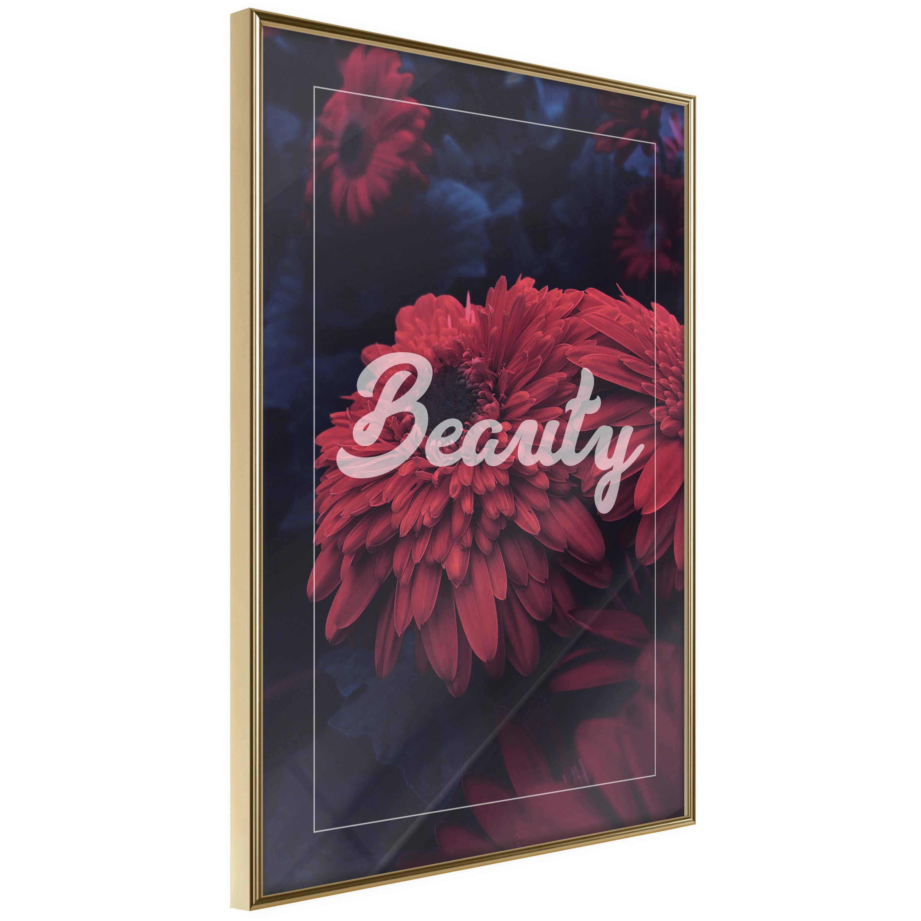 Plakat - Beauty - 40 x 60 cm - Guldramme