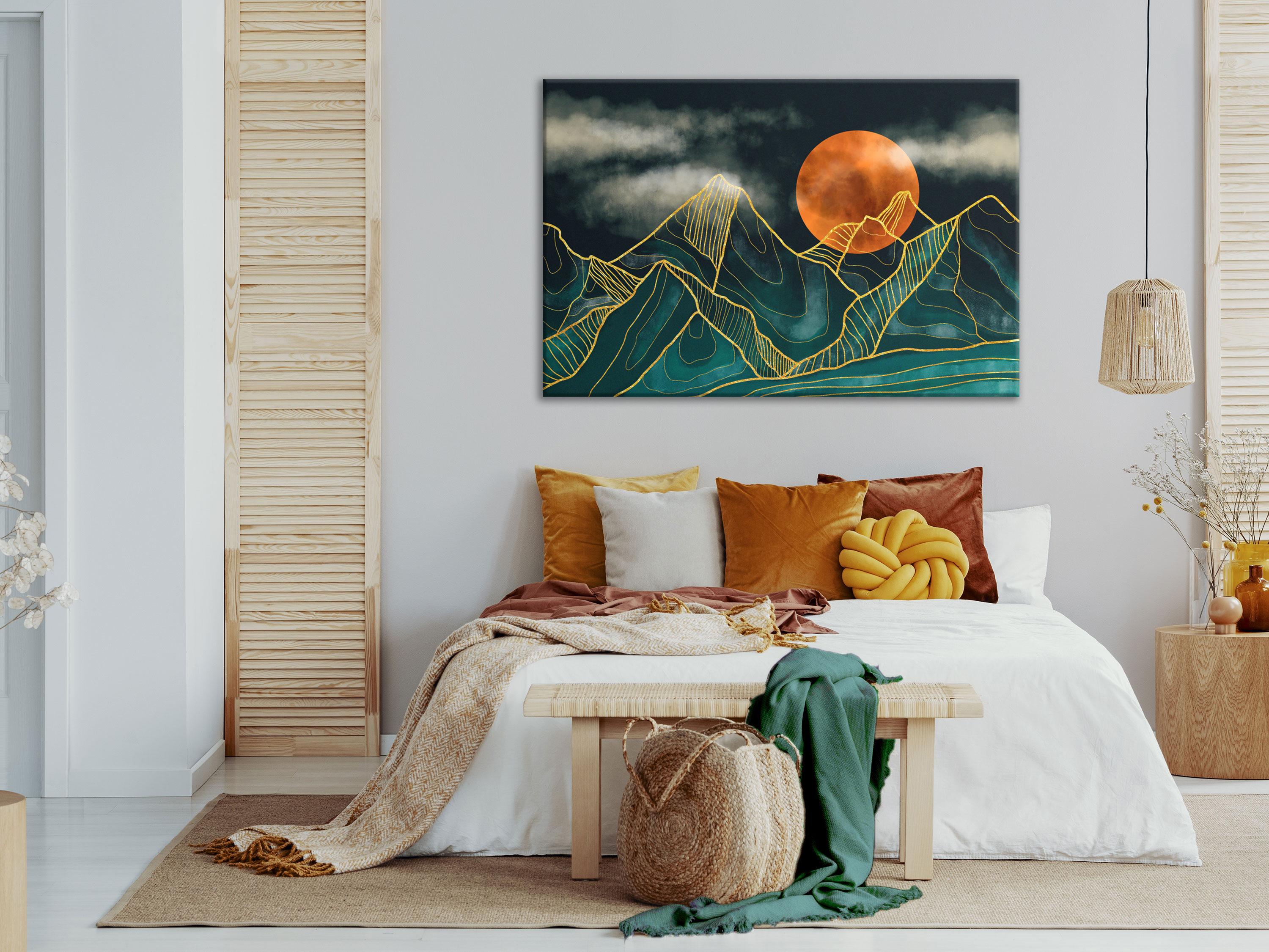 Billede - Mountain Calm (1 Part) Wide - 90 x 60 cm - På italiensk lærred