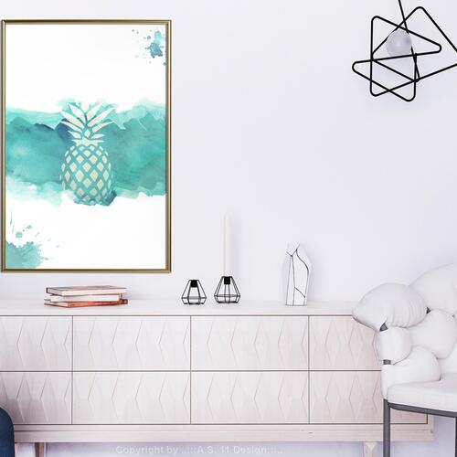 Plakat - Pineapple in Watercolours