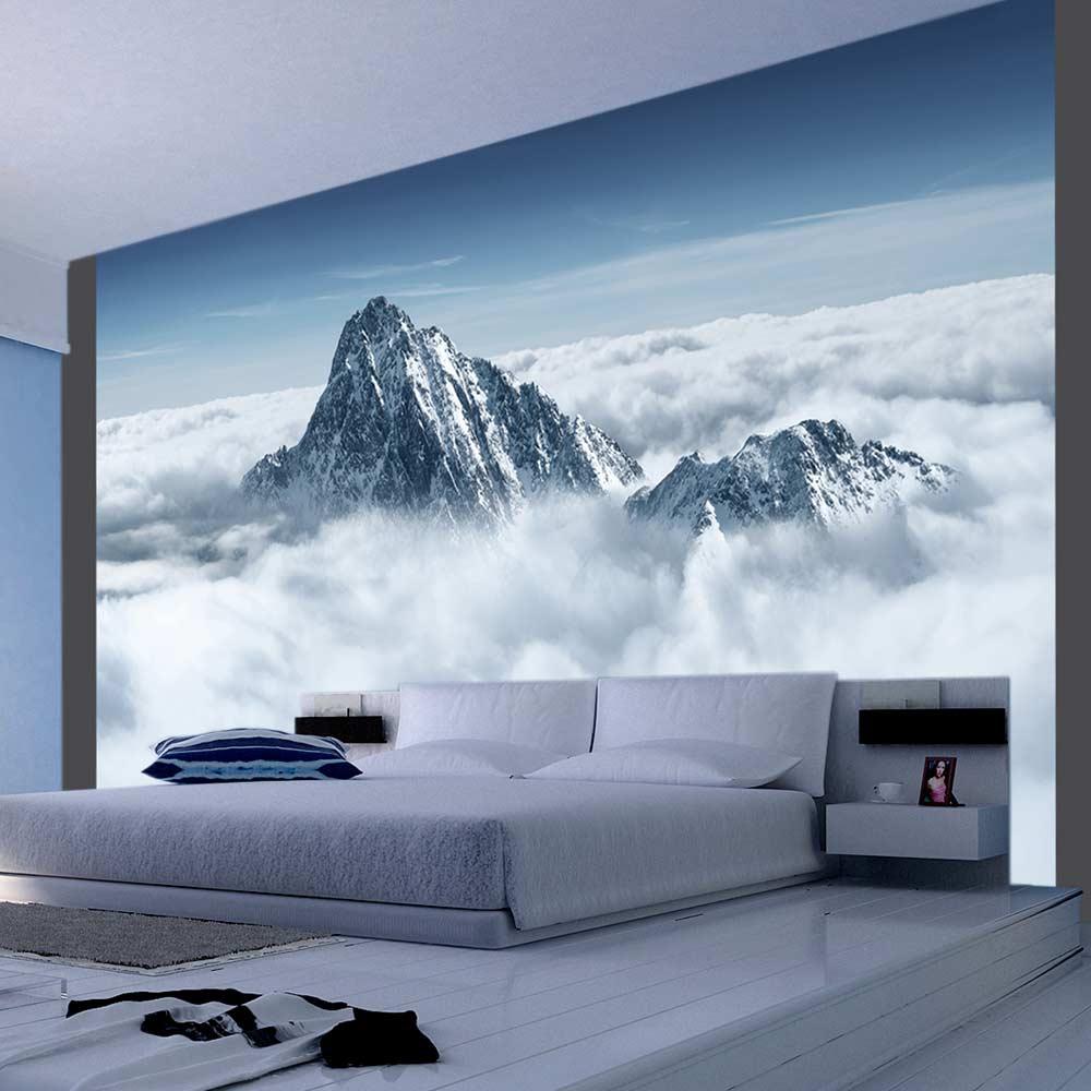 Fototapet - Mountain i skyerne - 200 x 154 cm - Premium