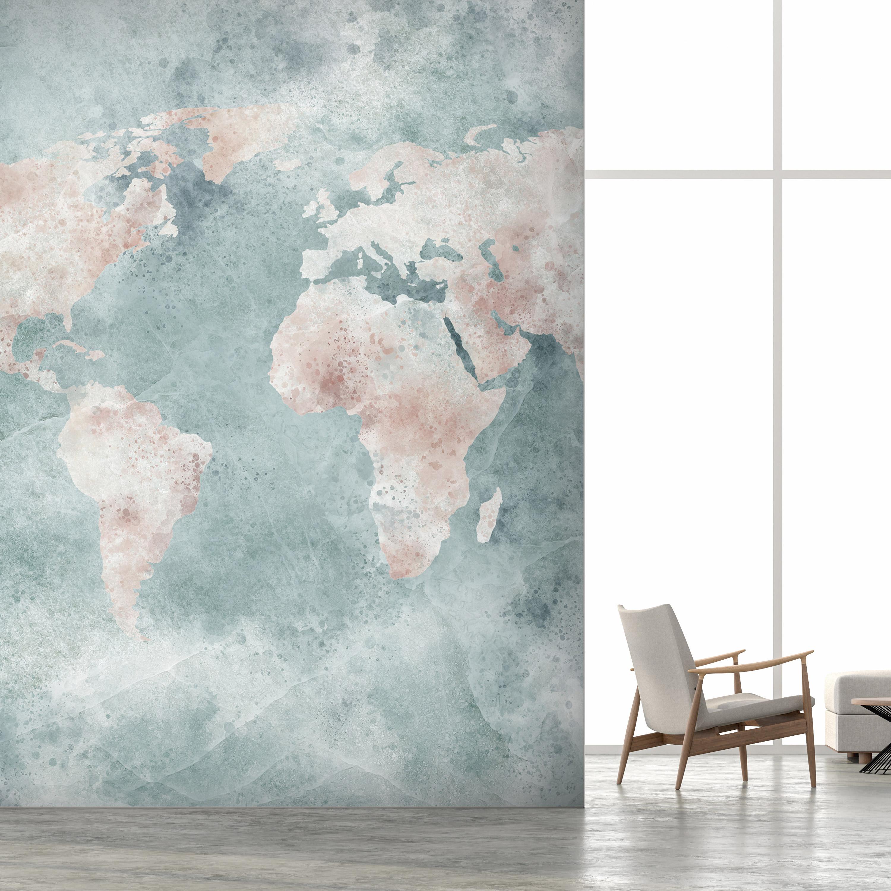 Fototapet - Delicate Map - 100 x 70 cm - Standard