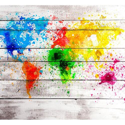 Fototapet - World Map: Colourful Blot