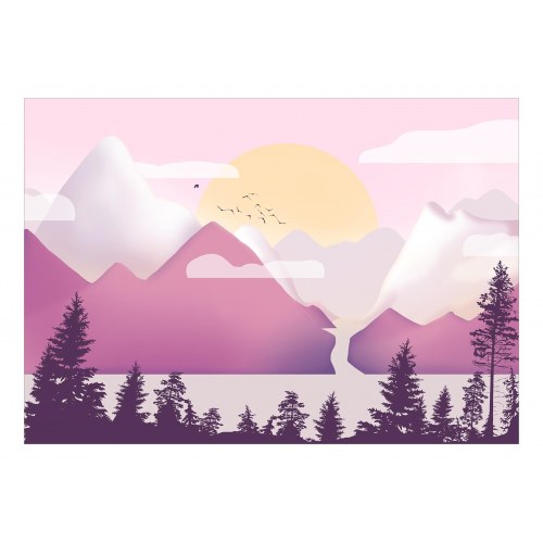 Fototapet - Landscape at Sunset - Third Variant