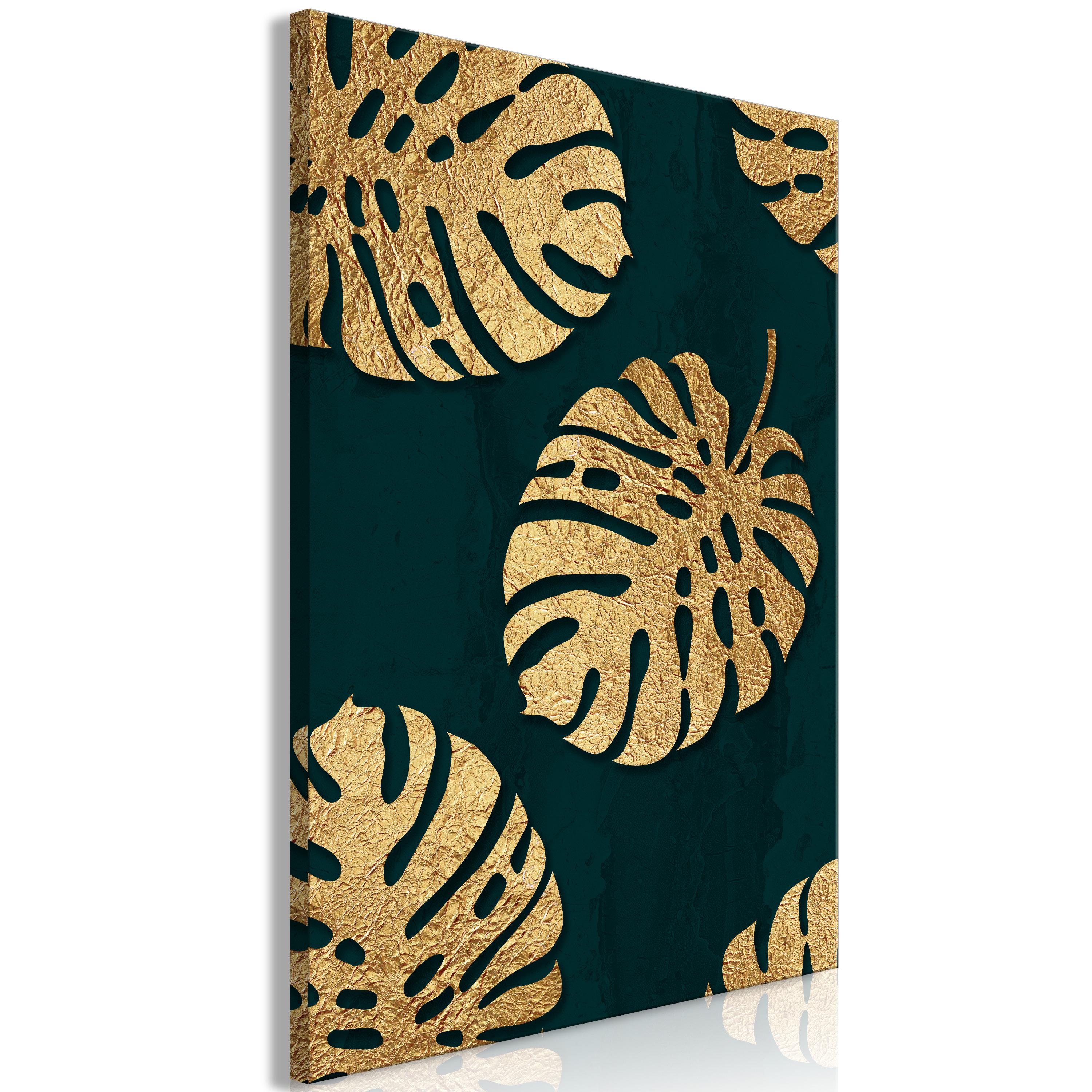 Billede - Leaves of Luxury (1 Part) Vertical - 40 x 60 cm - Premium Print