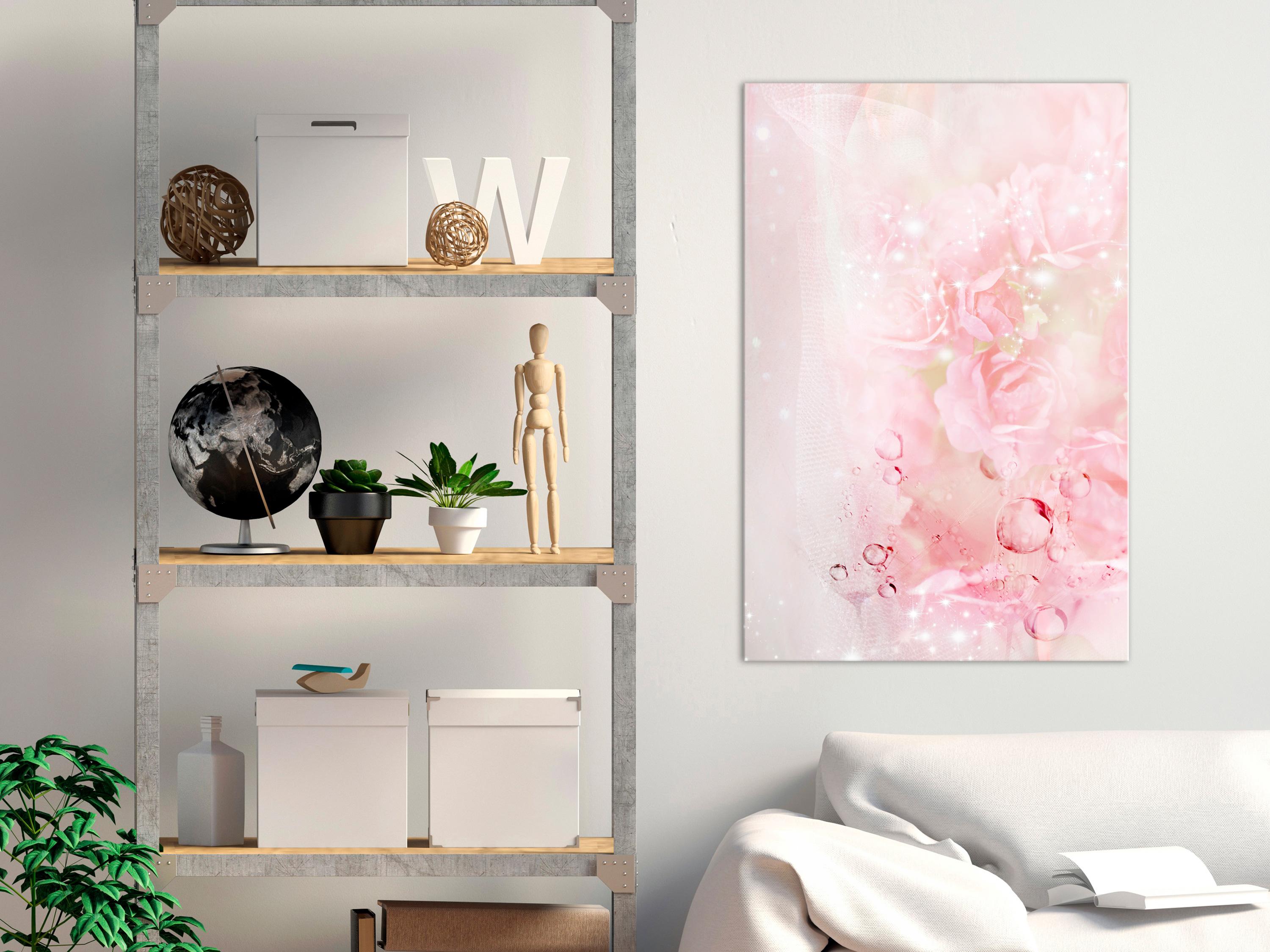 Billede - Pink Nature (1 Part) Vertical - 20 x 30 cm - På italiensk lærred