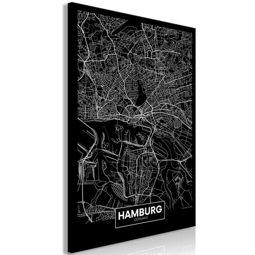 Billede - Dark Map of Hamburg (1 Part) Vertical