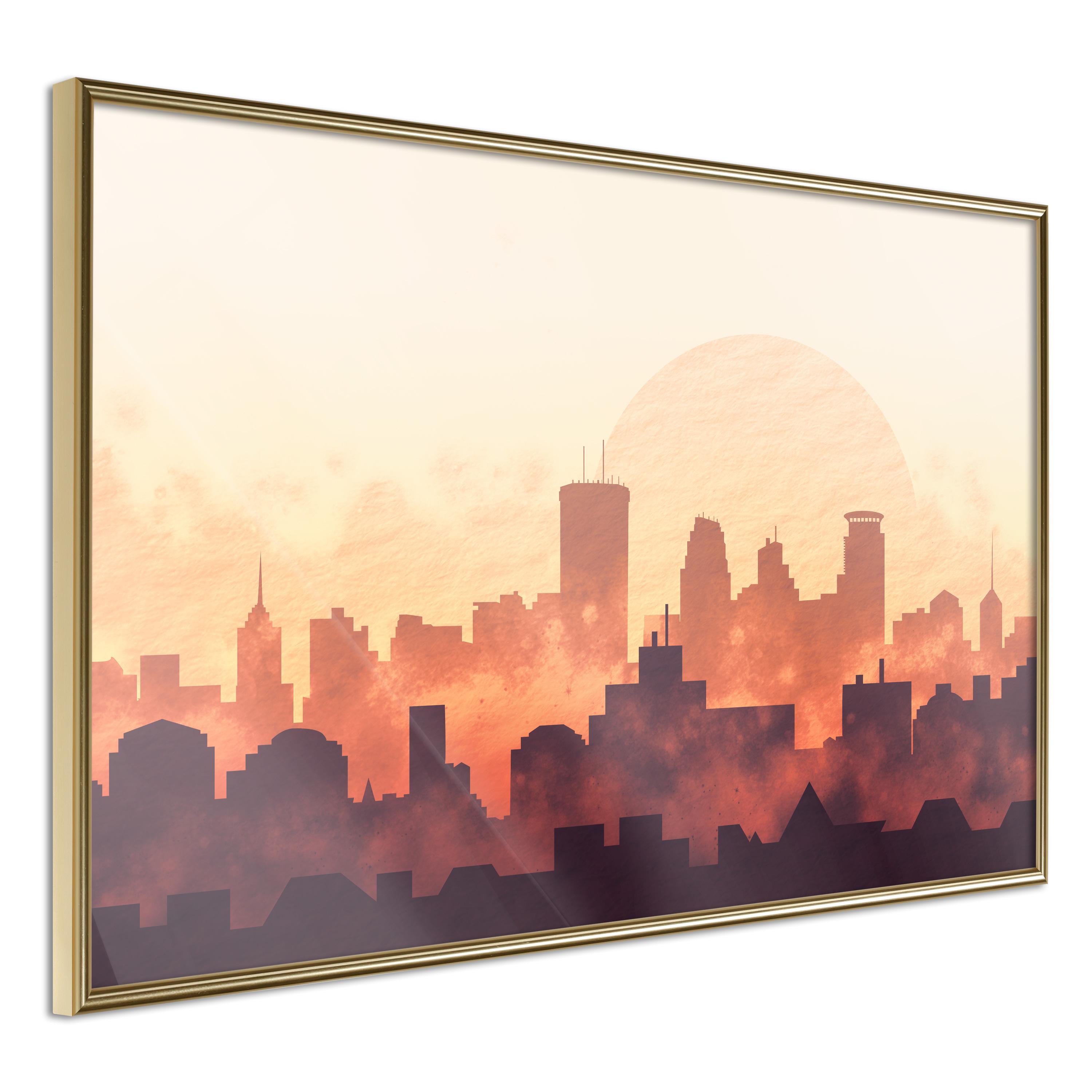 Plakat - Heat of the City - 60 x 40 cm - Guldramme