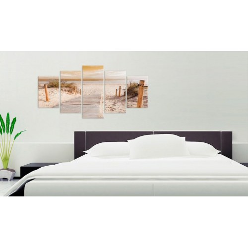 Billede - Morning on the beach - sepia