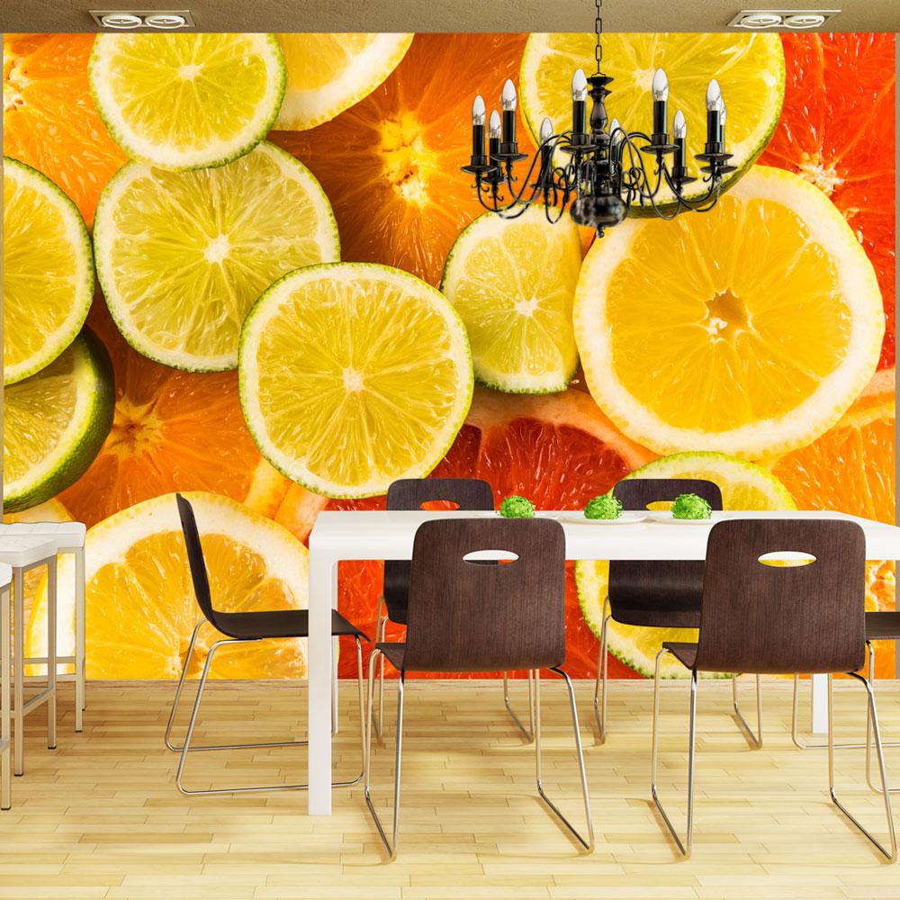 Fototapet - Citrus fruits - 300 x 231 cm - Premium