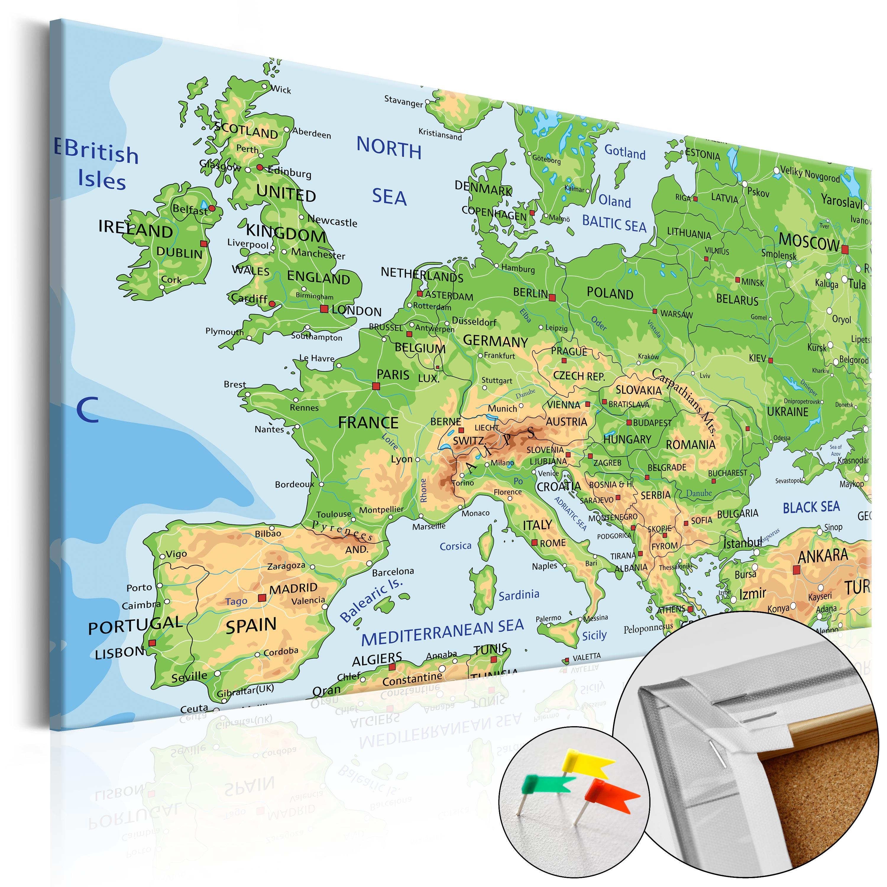 Billede på kork - Europe