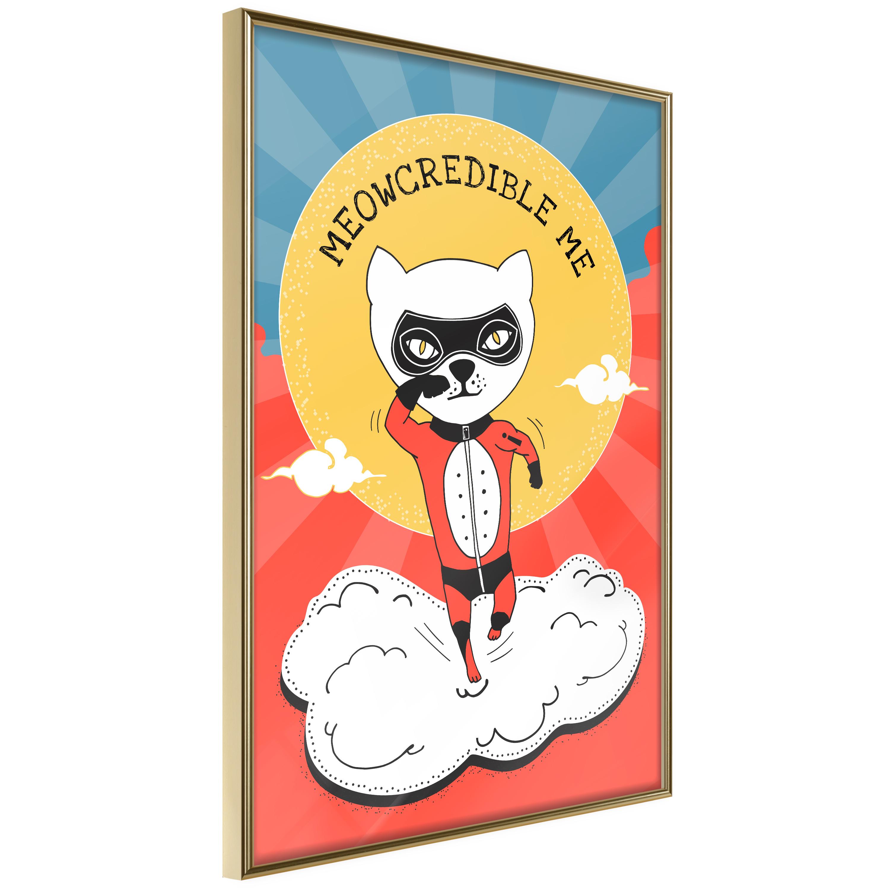 Plakat - Dear Cat - 20 x 30 cm - Guldramme