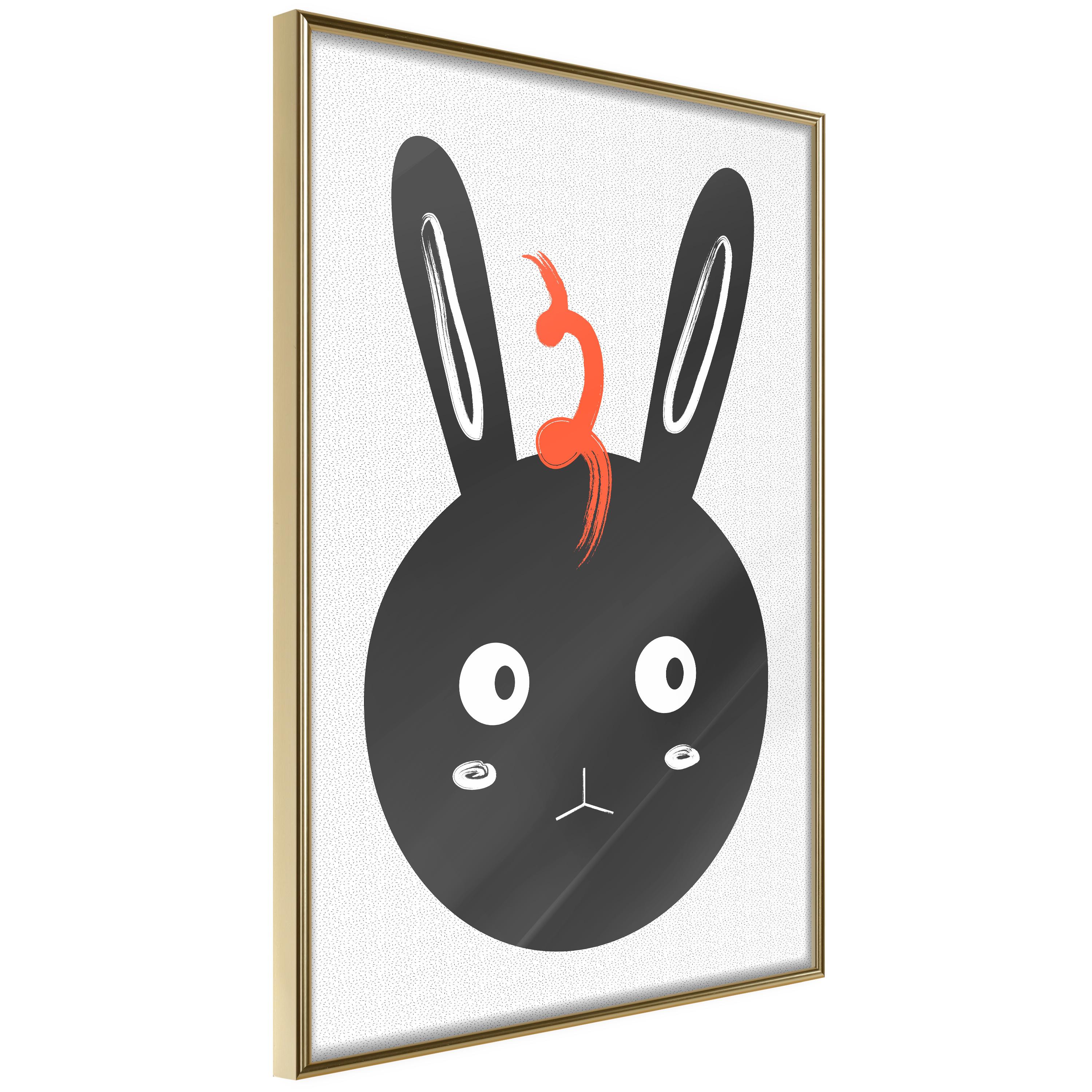 Plakat - Rabbit Sees Everything - 20 x 30 cm - Guldramme