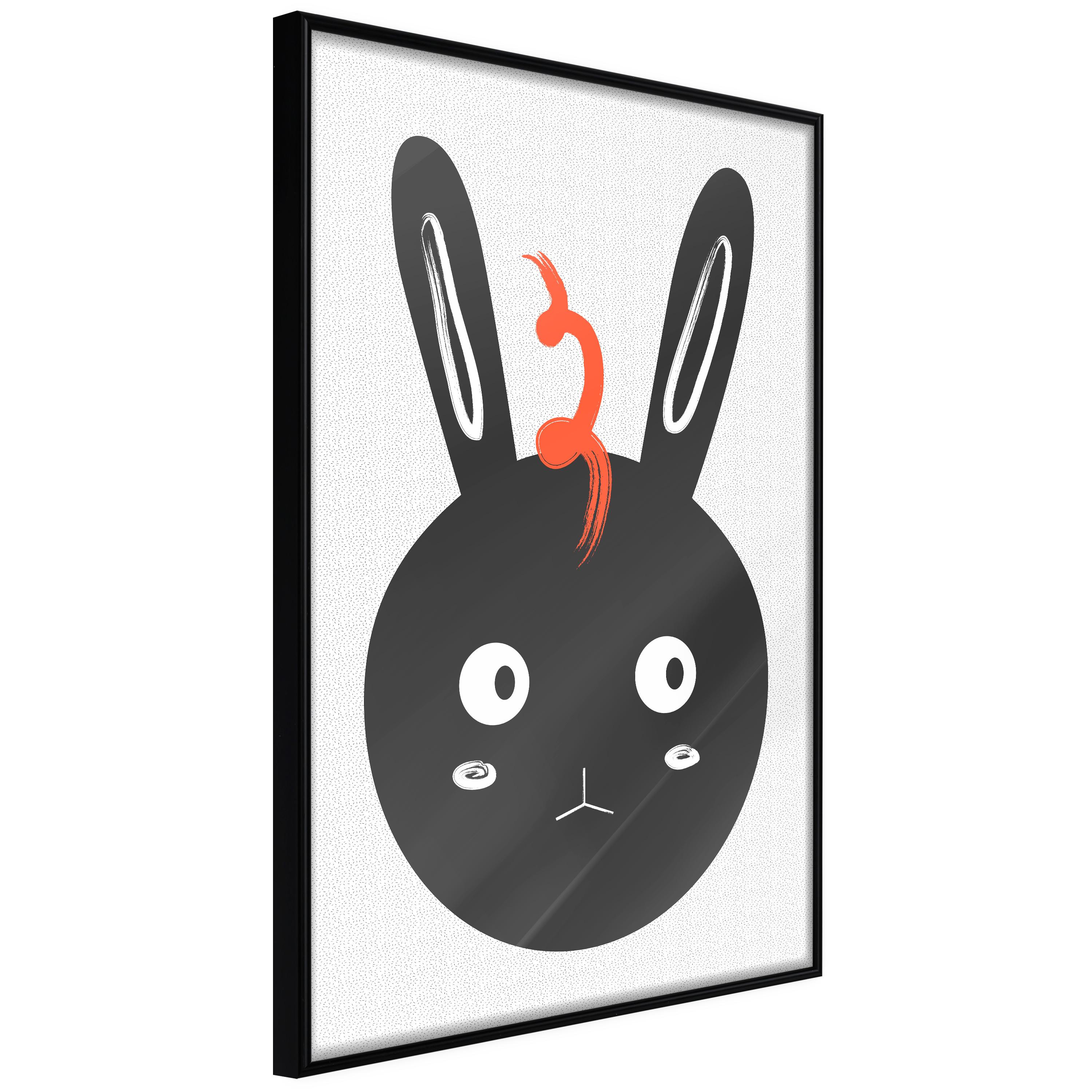 Plakat - Rabbit Sees Everything - 40 x 60 cm - Sort ramme