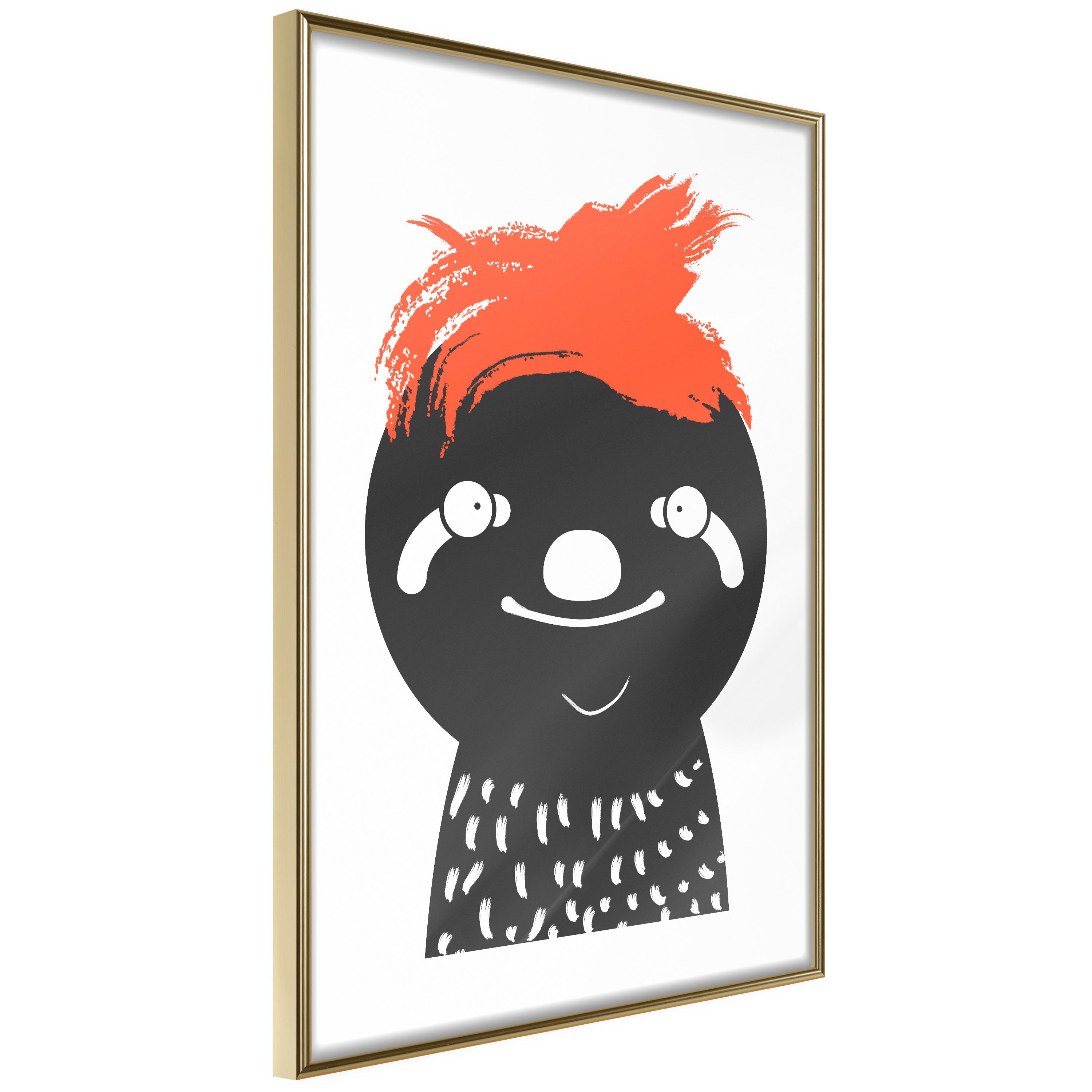 Plakat - Crazy Sloth - 20 x 30 cm - Guldramme