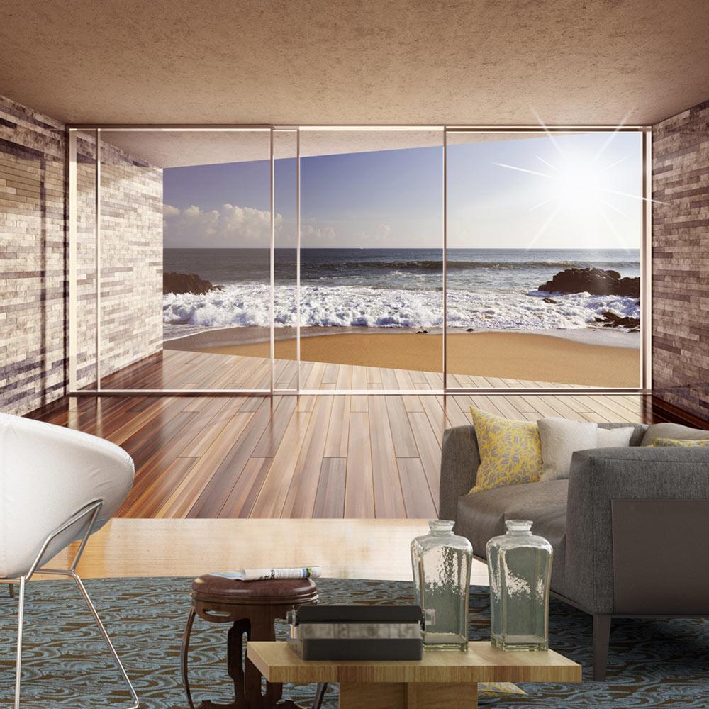 Fototapet - Meeting at the Sea - 98 x 70 cm - Selvklæbende