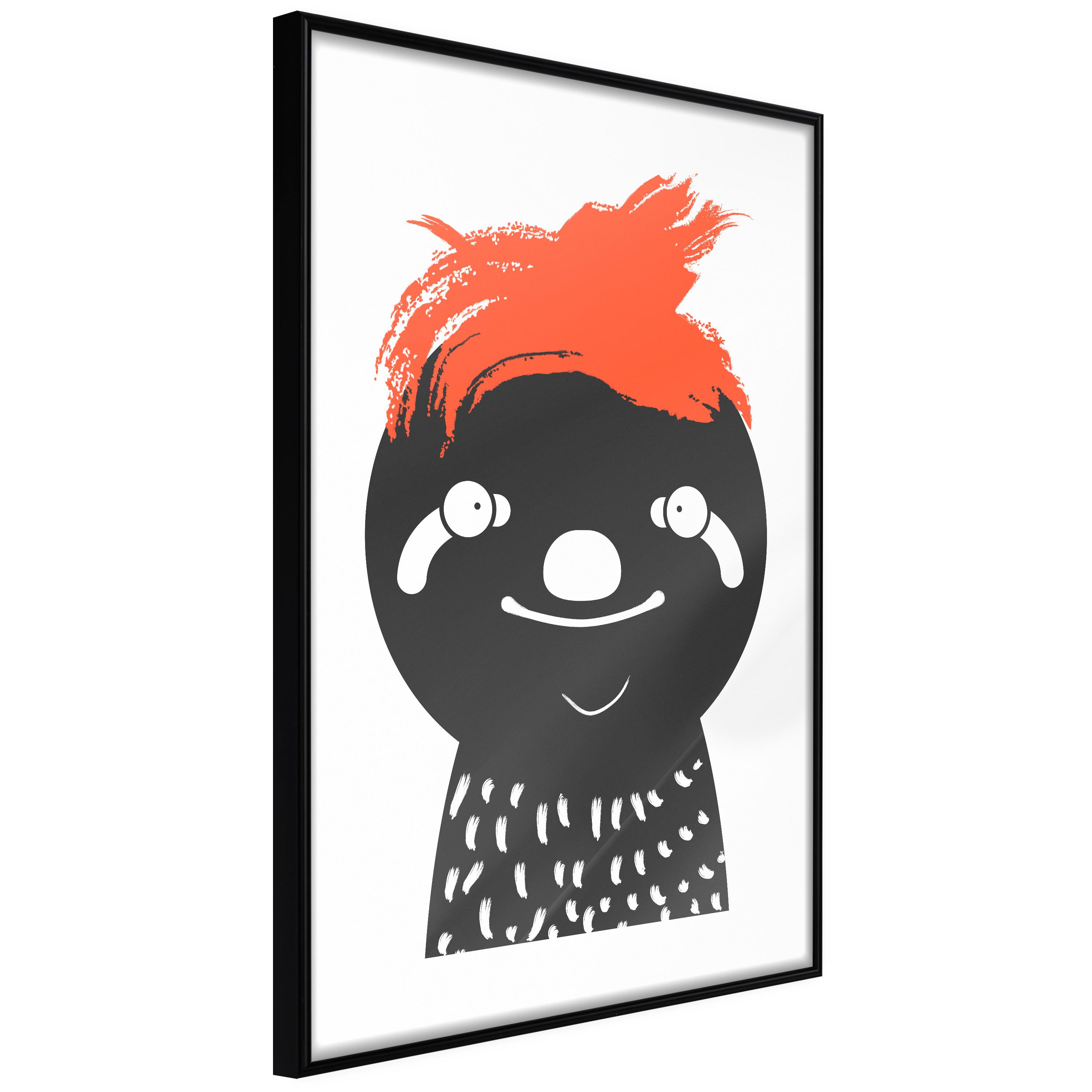 Plakat - Crazy Sloth - 40 x 60 cm - Sort ramme