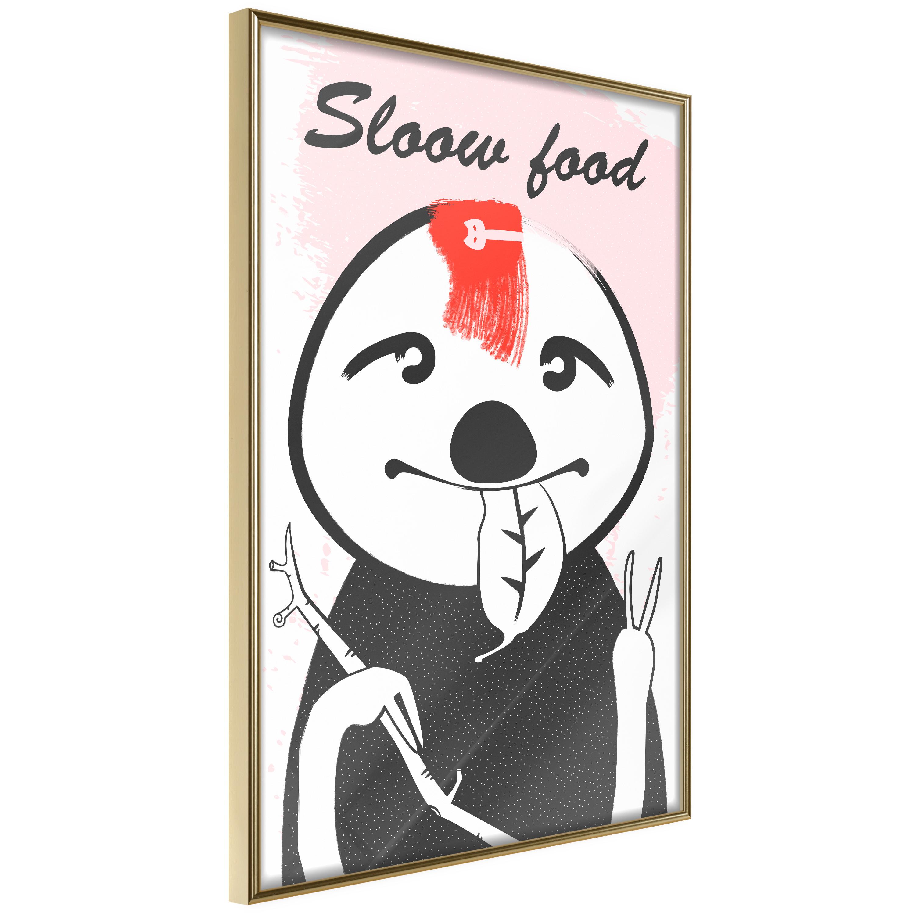 Plakat - Sloth Trendsetter - 40 x 60 cm - Guldramme