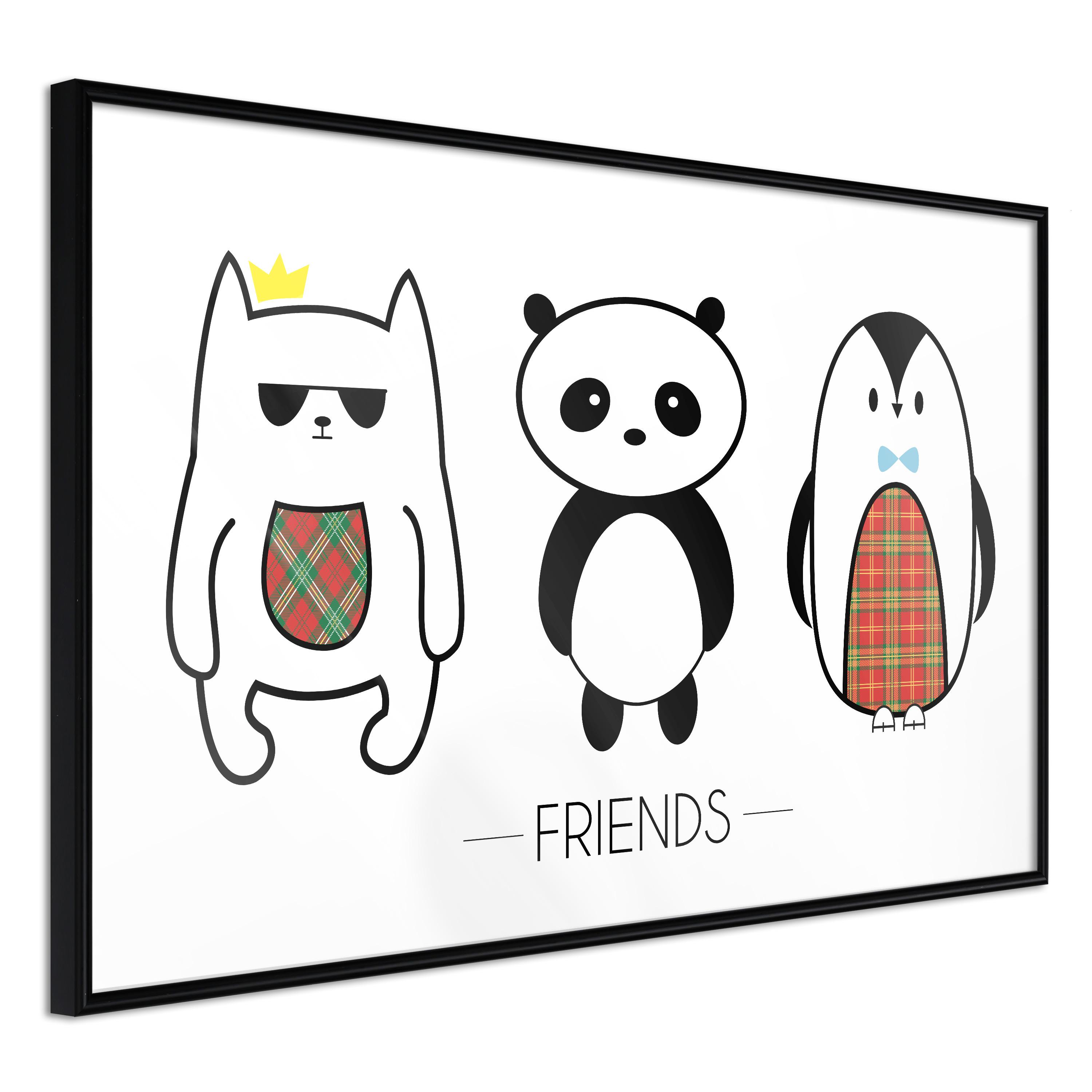 Plakat - Friends - 60 x 40 cm - Sort ramme