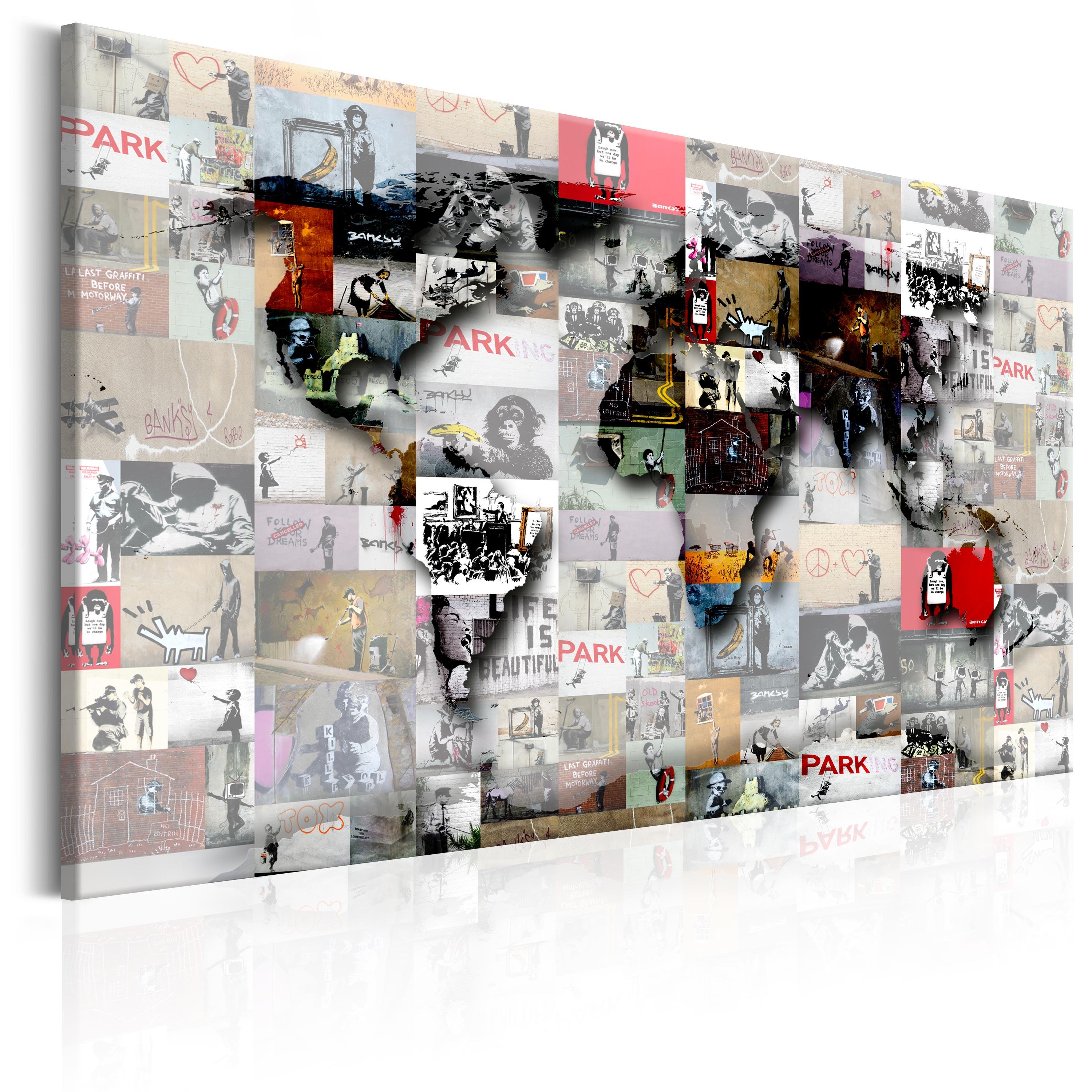 Billede - Map: Banksy inspiration - 30 x 20 cm - På italiensk lærred