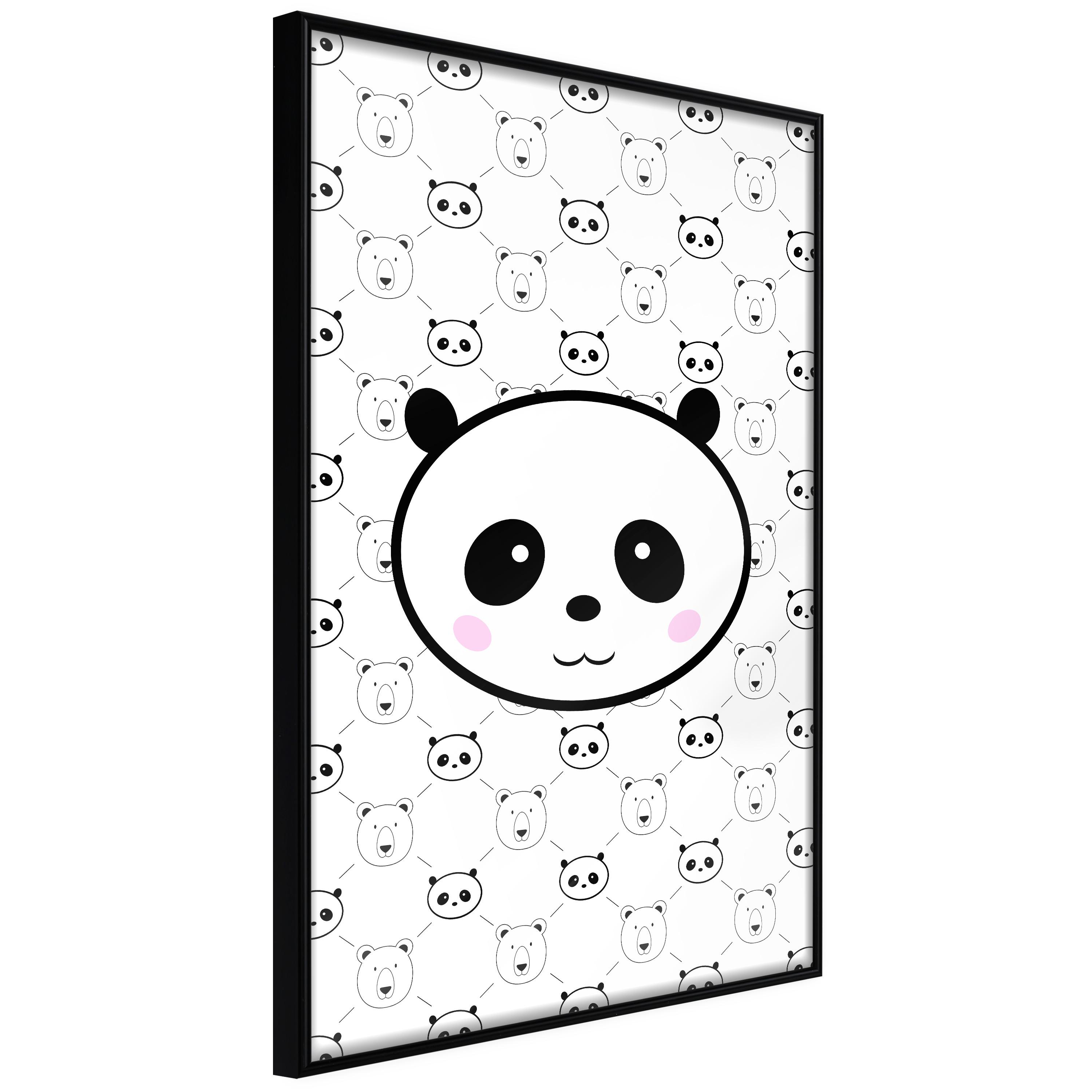 Plakat - Pandas and Bears - 40 x 60 cm - Sort ramme