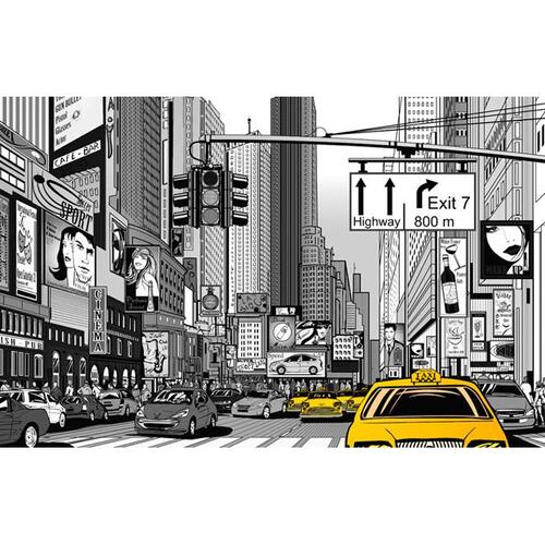 Fototapet - Gule taxaer i NYC