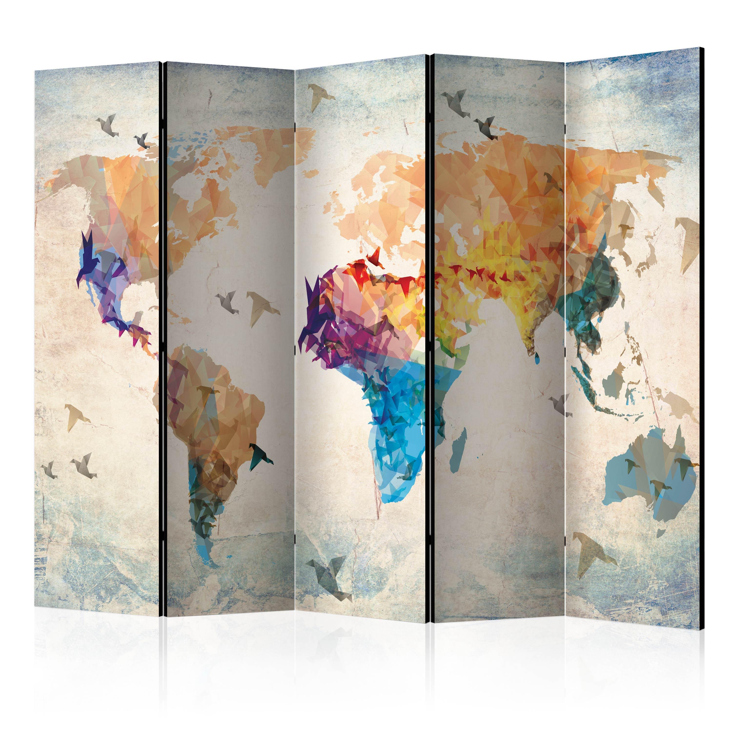 Skærmvæg - Paper birds II - 225 x 172 cm - Enkeltsiddet