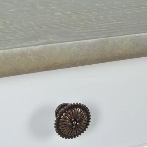 Konsolbord MDF hvid og grågrøn