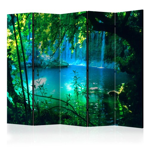 5-panels skærmvæg Kursunlu Waterfalls II med vandfaldsmotiv 225 × 172 cm